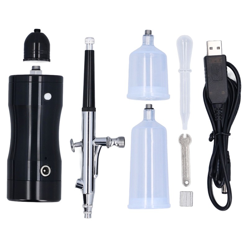 Airbrush Kit 27PSI 0.3mm Nozzle Cordless Rechargeable Portable Air Brush