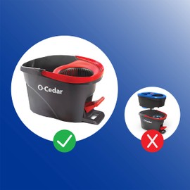 O-Cedar EasyWring Deep Clean Refill (4-Pack) | 40% More Cleaning Power | Microfiber Mop Refill Compatible with O-Cedar EasyWring Spin Mop & Bucket System