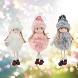 Nircho Christmas Hanging Angel Pendants, 3 Pieces, Christmas Decoration, Ornament, Ornament, Angel Dolls, Cute Plush Figures, Pendant, Christmas Tree for Party Decoration, Happiness, Holiday Supplies