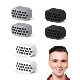 BSITSSS 6 Stück Jawline Trainer, Kiefer Trainer, Jaw Trainer Silikon Jawline Exerciser und Kiefer Training Jawliner Kiefer Exerciser Doppelkinn Trainer der für Einen Markanten Kiefer Sorgt