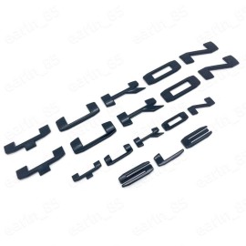 GMC Gloss Black Door Rear Yukon Emblems Letters kit 2021-2025 GMC Yukon SLE Yukon XL