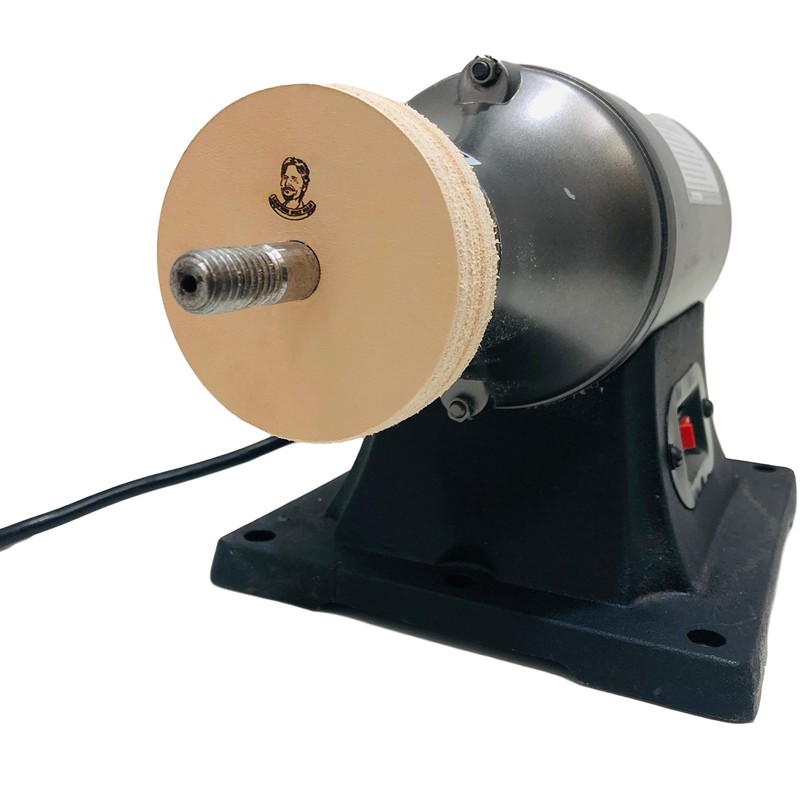 3" Leather Honing Wheel - Buffing Compound Included (3/4" Wide)