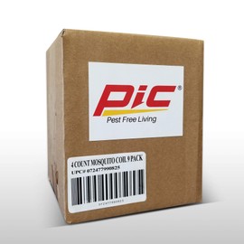 PIC Mosquito Repelling Coils, 4 Count Box, 9 Pack - Mosquito Repellent for Outdoor Spaces - 36 Coils Total