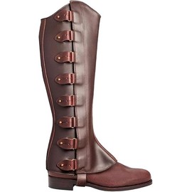 AGDGV Pirate Boot Covers - Faux Leather Steampunk Renaissance Costume Boot Tops Knight Warrior Cosplay(Average Size,Dark Brown)