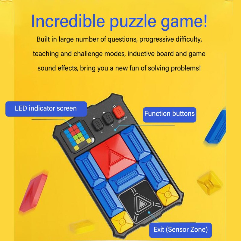 Electronic Slide Puzzle Game Over 500 Levels Educational Challenges Sliding