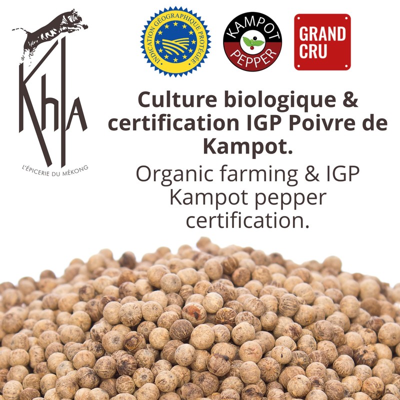 KHLA - PGI Premium Kampot White Pepper - 50g -