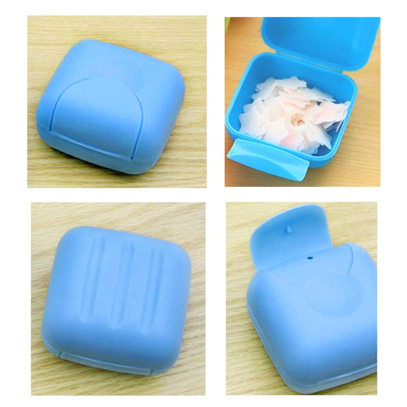 2 PCS Travel Soap Box Waterproof and Leakproof Square Small