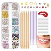 Tooth Jewelry Gems Kit | Rhinestones Teeth Shiny Stickers,Mixed Colors