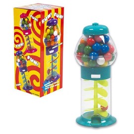7" Spiral Galaxy Colorful GUMBALL MACHINE - Twirling Style Candy Gum Dispenser … (Green) …