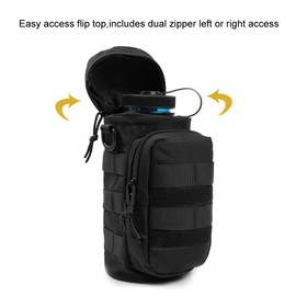 OneTigris Sniper Shoulder Bottle Carrier for 32oz Nalgene 9.8"x4" (Black-Nylon)