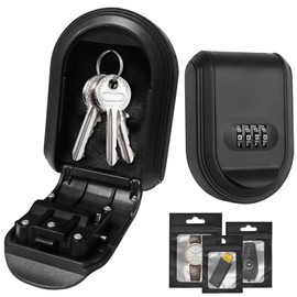 WwuHua Key Safe with Number Code, Key Safe with Magnetic Suction, Large Capacity Key Safe Waterproof Key Box for Home, Garage, School, Office