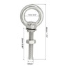 sourcing map M4 3/16"x0.98" Stainless Steel Eye Bolts Threaded Screw