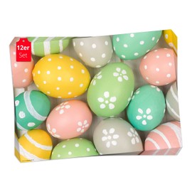 Placemats I Place Mats - Easter - Pastel Coloured Easter Eggs - Pack of 12 in High-Quality Storage Folder - The Special Table Decoration for Easter