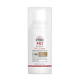 EltaMD UV Clear Tinted Face Sunscreen, SPF 46 Oil- Free with Zinc Oxide, Dermatologist Recommended, Stocking Stuffer