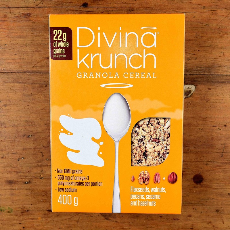 Divina Krunch Granola Cereal, Pack of 3, NON-GMO CEREAL (Omega