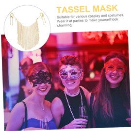 minkissy Face Chains For Women Curtain Borlitas Maquillaje Tassel Face Cover Face Tassel Chain Alloy Cover Face Mask Miss Golden Face Chain Jewellery Festival