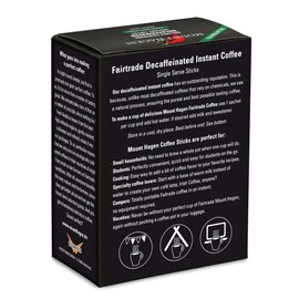 Mount Hagen 25 Count Single Serve Instant Decaf Coffee Packets - 4 Pack | Decaffeinated Organic Medium Roast Arabica Beans | Eco-friendly, Fair-Trade [4 x 25 sticks/1.76oz/50g]