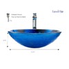 Fanwin Star Blue OceanMystery Series Tempered Deco Glass Vessel Bathroom