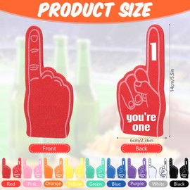 ZCYSRLQIN 24 Pcs Mini Foam Fingers Sports Fan Foam Finger Foam Hand Foam Finger #1 for Sporting Events Games Birthday Party Supplies Sport Events Baseball Basketball Soccer Team Gifts (Blue)