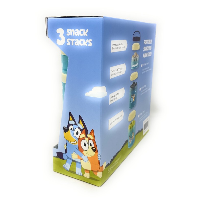 Whiskware Portable Snacking Made Easy, Snack Containers for Kids,Bluey