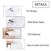 50 Pcs Name Badges for Work, mit Clip und Anstecknadel,
