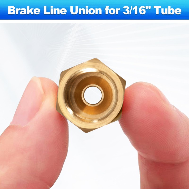 Spurtar 21 Pcs Brake Line Fittings, 3/16 Brake Line Fitting