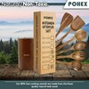 Pohex Teak Wood 12 Piece Kitchen Utensil Set with Wooden