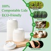 ECOLipak 100% Compostable Coffee Cup Lids 200 Count，3.54 inch Disposable