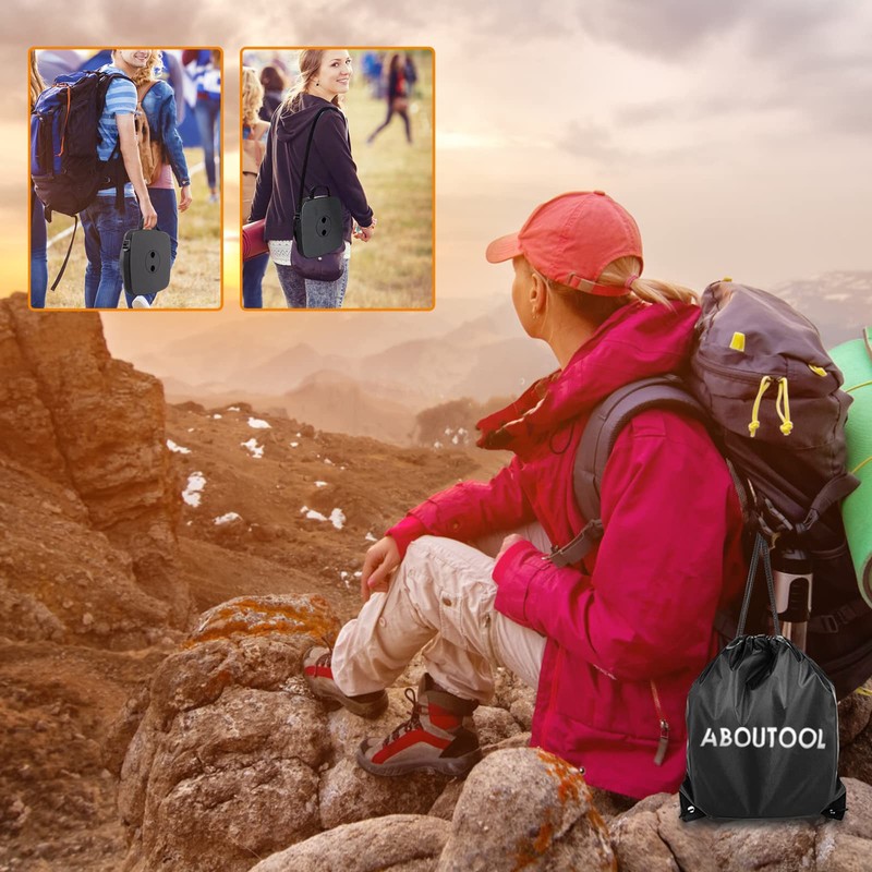 Aboutool Folding Camping Stool - Square Collapsible Portable Seat with