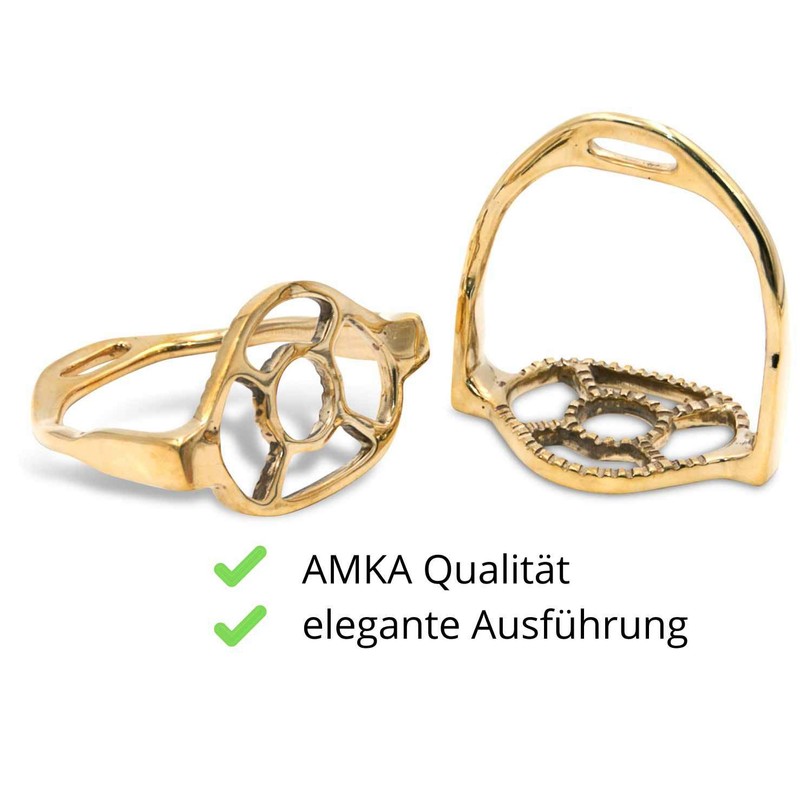 AMKA Baroque Spanish - Portuguese Stirrups Brass 015/036