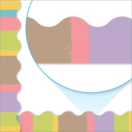 Cheerful Stripes Terrific Trimmers by Trend, 39 feet Total / 12 tagboard Strips