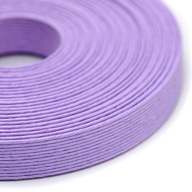 めぐみ手芸エコクラフトテープ クラフトバンド ライラック 10m巻 幅15mm 12芯 12-001