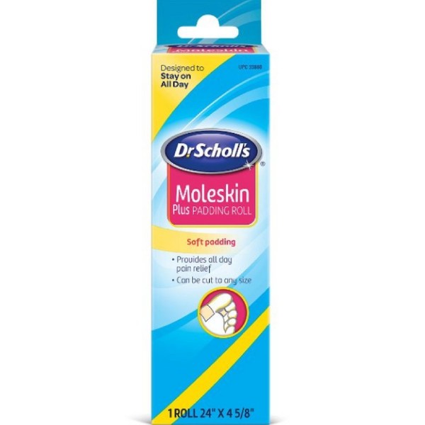 Dr. Scholl's Moleskin Plus Padding Roll 1 Each (Pack of 6)