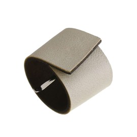 VINGTAINE H7505-GY- Magnetic Fake Leather Hair Cuff, One-Touch Pony Hook, Hair Elastic, gray