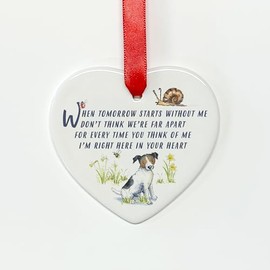 Image Industry Jack Russell When Tomorrow Starts Ceramic Heart - Dog Memorial - Memorial Gift - Hanging Decoration