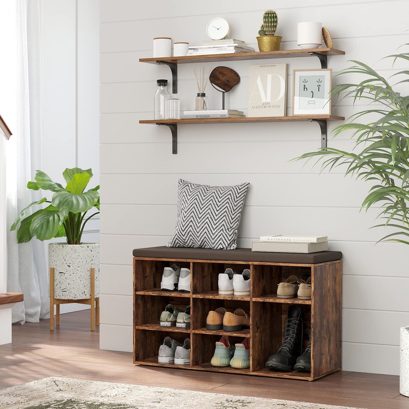 DINZI LVJ Long Wall Shelves, 39.4Inch Wall Mounted Shelves Set
