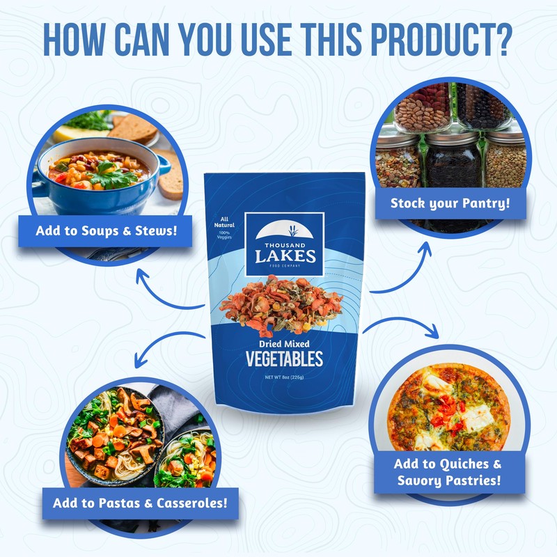 Thousand Lakes Dried Mixed Vegetables Select Soup Blend - Bulk