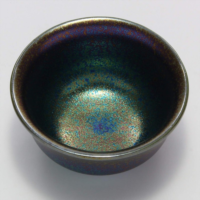 Utsuwa Roan Mino Ware Higashiyama Raster Guinomi, Black