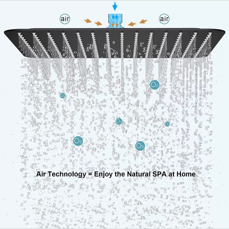 SR SUN RISE Black shower faucet set with valve 3