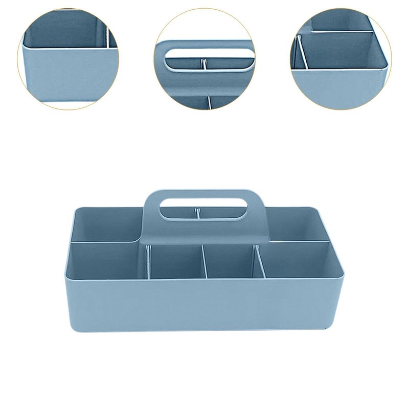 Fenteer Portable Box Divided Basket Bin Cleaning Minimalist 8 Compartments