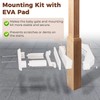 2 PCS No Hole Stairway Baby Gate Mounting Kit, Baby