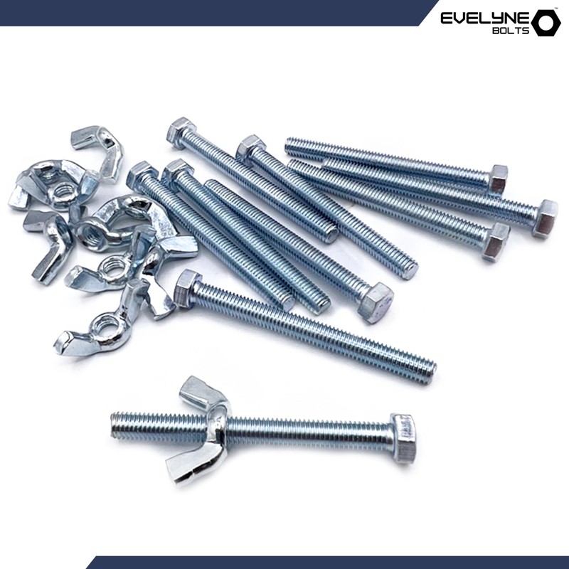 M5 Wing Nut & Bolt 10 Pack (M5 x 50mm