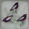 Lauschaer Glas Christmas Tree Decorations Birds with Feather Tail Purple