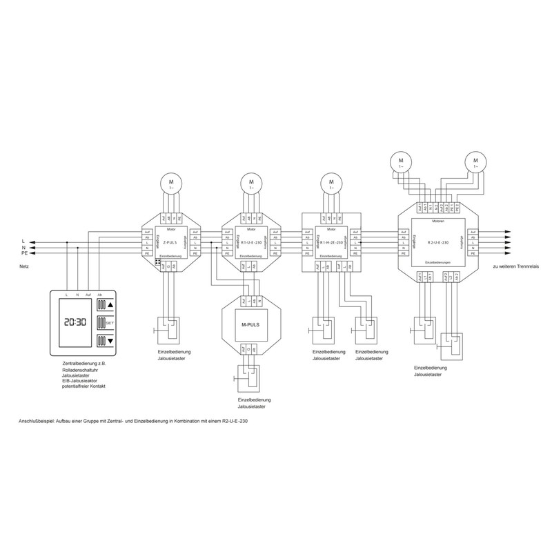 NOBILY The cut-off relay Z-pulse for 2 motors and connected