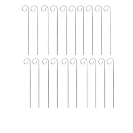 25 Pcs Silver Garden Plant Label Hooks, Markers Stake, Plant Sign Stake Rustproof Deformed Garden Hanging Rods for Flower, Planter