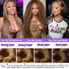 BYWEEW Honey Blonde Ombre Lace Front Wig Human Hair Highlight