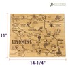 Totally Bamboo Destination Wyoming State Shaped Serving and Cutting Board,