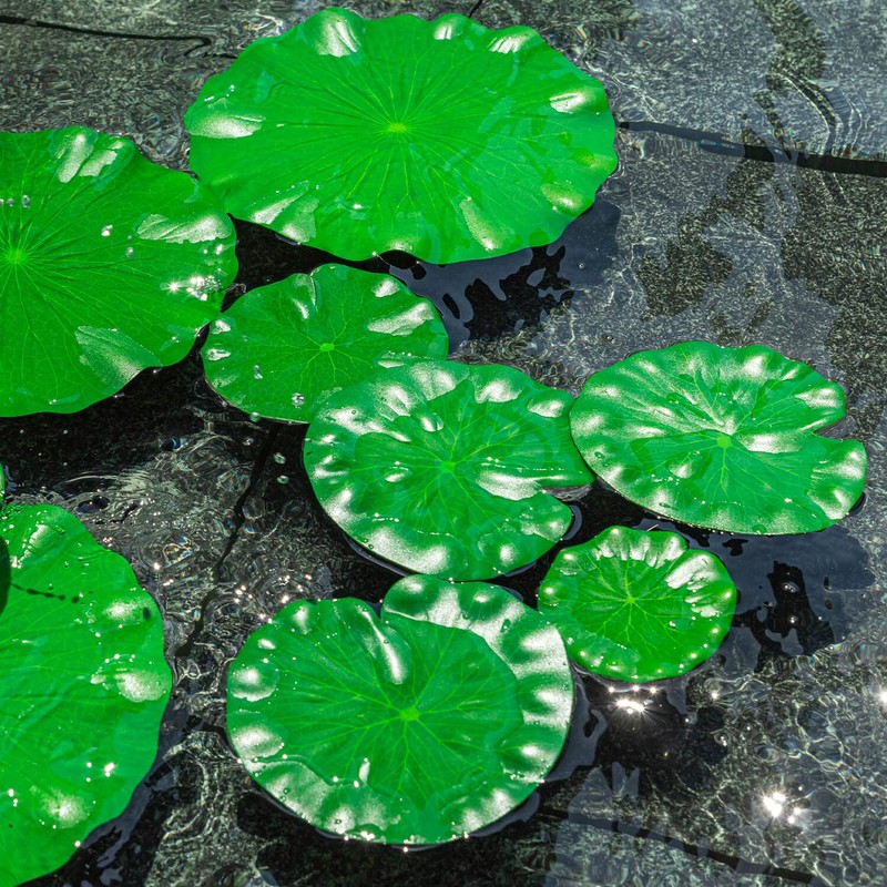 WhistenFla Floating Lily Pads for Ponds, 6Pcs Realistic Lily Pads