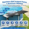 Above Ground Pool Bar, 47" x 11.7" Black Pool Bar