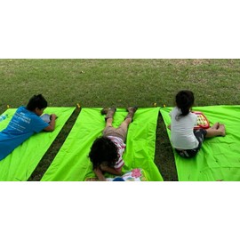 Festpak 1 Picnic Blanket Beach Mat Outdoor-Neon Green-4 Stakes w/Bag-Bottle Opener 62x42